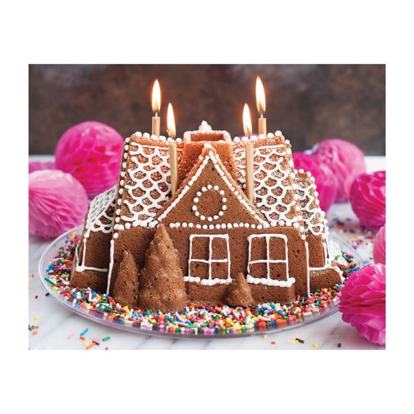 Forma na babkę w kolorze srebra Nordic Ware Gingerbread House, 2,1 l-image-4