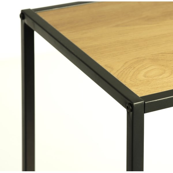 Czarno-naturalny regał w dekorze dębu 80x180x35 cm Altino – Unique Furniture-image-4