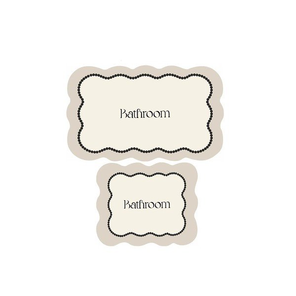 Kremowe dywaniki łazienkowe zestaw 2 szt. 60x100 cm Bounde – Foutastic