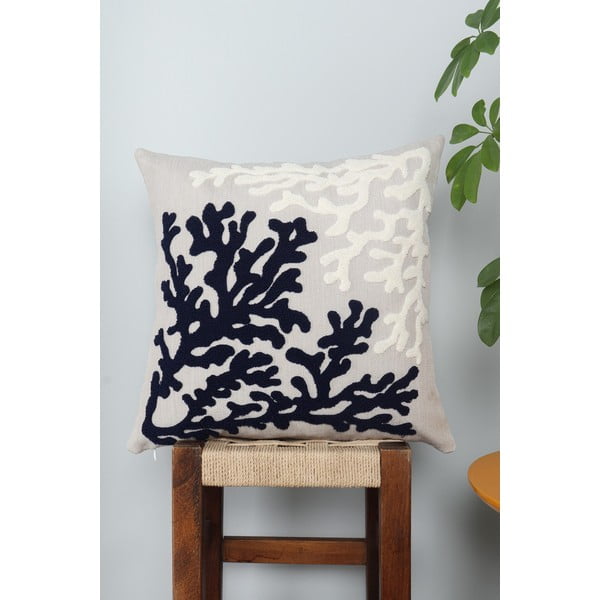 Lniana poduszka dekoracyjna 43x43 cm Mercan – Mioli Decor-image-1