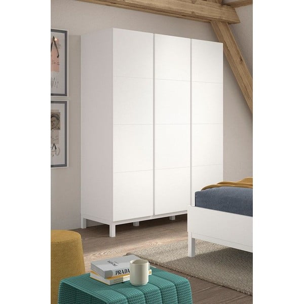 Biała szafa dziecięca 149x196x58 cm Eva – Vipack-image-1