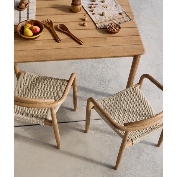 Stół ogrodowy z litego drewna akacjowego 135x135 cm Sori – Kave Home-image-2