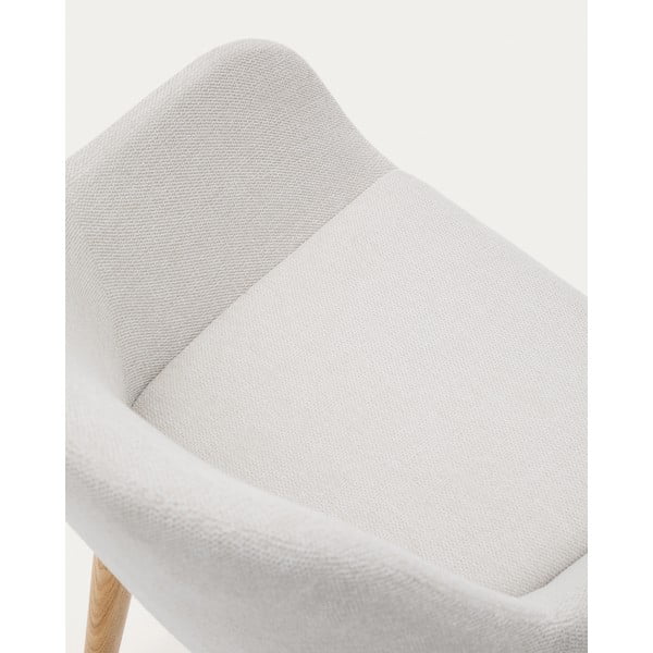 Beżowy tapicerowany fotel jadalniany Konna – Kave Home-image-1