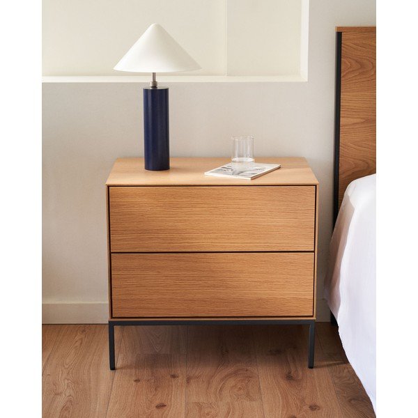 Szafka nocna w dekorze dębu Vedrana – Kave Home-image-1