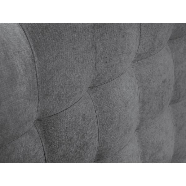 Szare łóżko boxspring ze schowkiem 200x200 cm Jade – Mazzini Beds-image-1