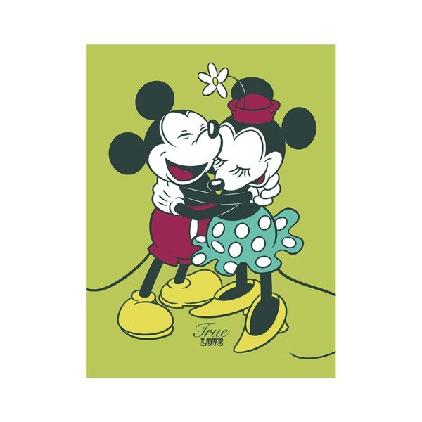 Obraz Pyramid International Mickey & Minnie Mouse True Love, 60x80 cm
