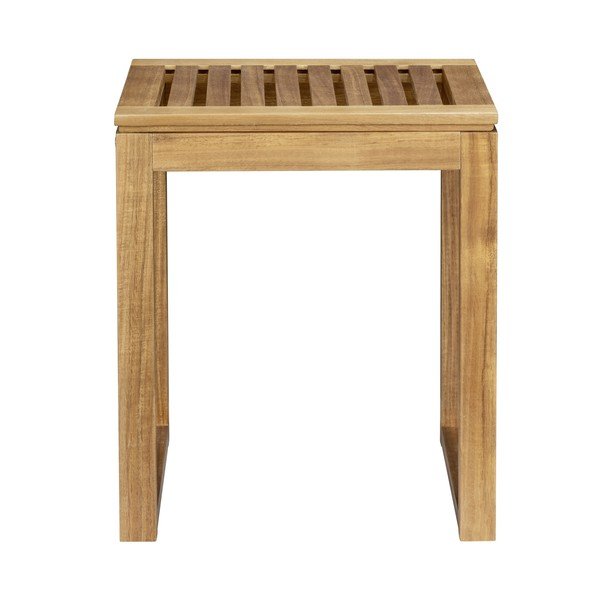 Stołek z litego drewna akacjowego w naturalnym kolorze Fondi – Wenko-image-2