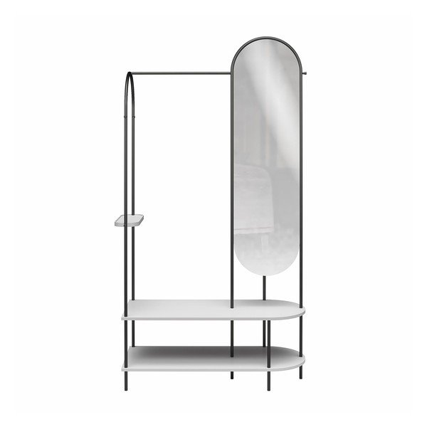 Czarny/szary metalowy zestaw do przedpokoju 101x183x43 cm Anastacia – Støraa-image-4