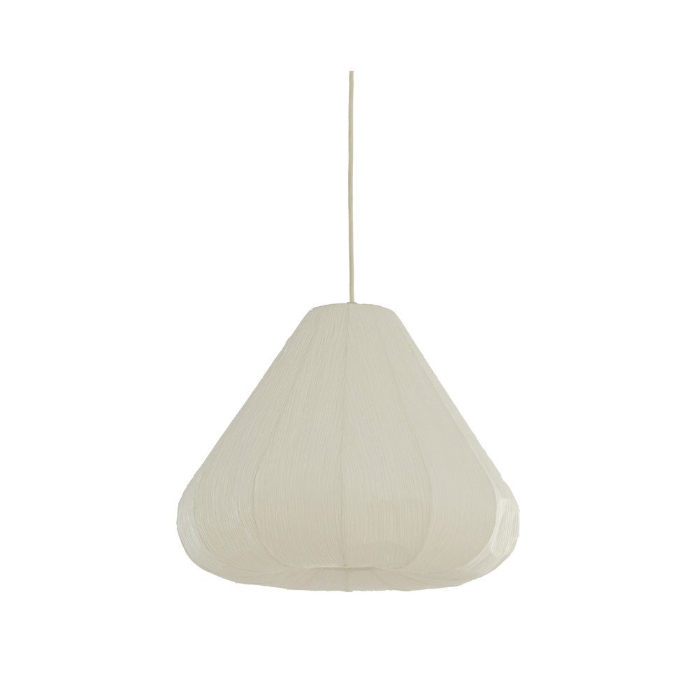 Kremowa lampa wisząca z papierowym kloszem ø 10 cm Sarella – Light & Living