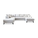 Jasnobeżowa rozkładana sofa w kształcie litery "U" Miuform Charming Charlie, lewostronna