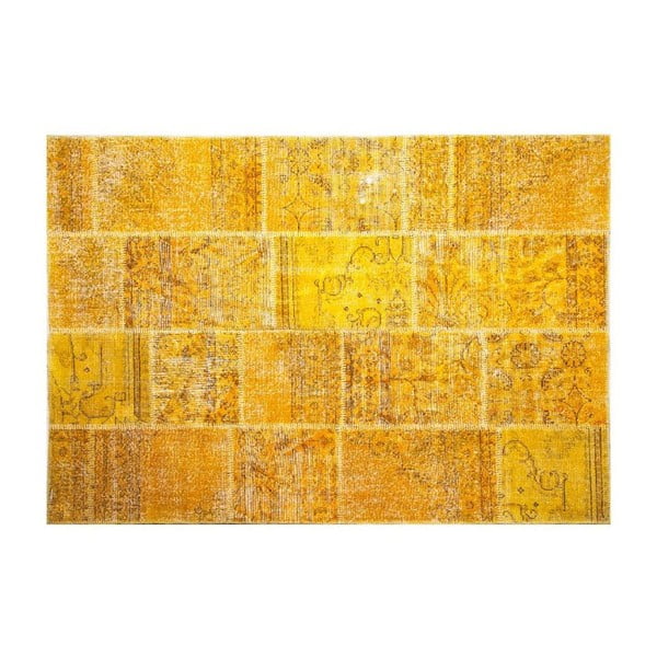 Dywan wełniany Allmode Yellow, 150x80 cm