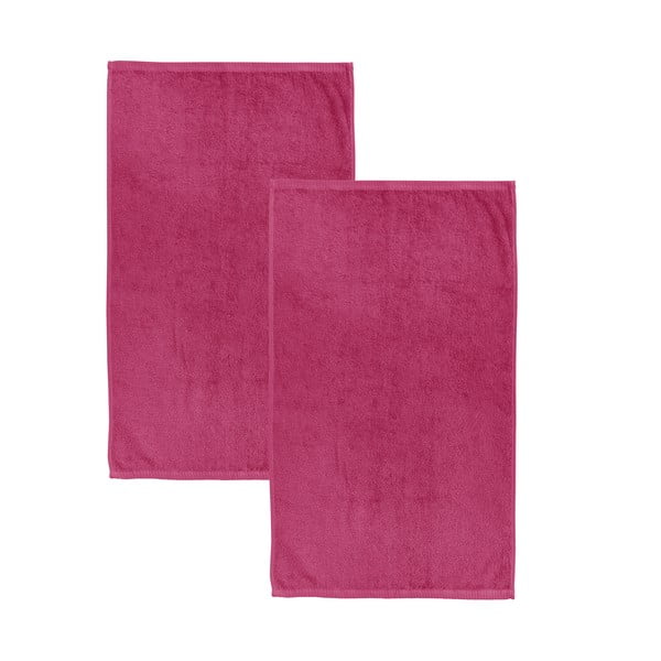 Ciemnoróżowe bawełniane ręczniki kąpielowe szybkoschnące/frotte zestaw 2 szt. 90x140 cm Quick Dry – Catherine Lansfield
