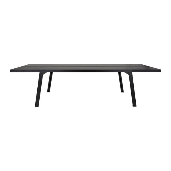 Czarny stół drewniany Canett Aspen, 240 cm