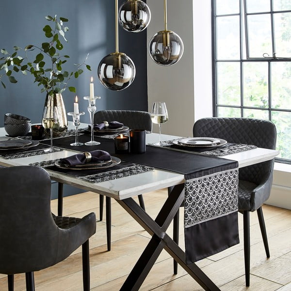 Bieżnik z mikrosatyny 32x220 cm Deco Sequin – Catherine Lansfield-image-3