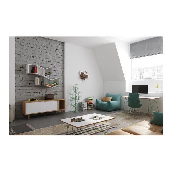 Biała komoda TemaHome Dann Oak-image-3