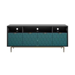 Zielono-czarna szafka pod TV 151x65 cm Olivia – CosmoLiving by Cosmopolitan