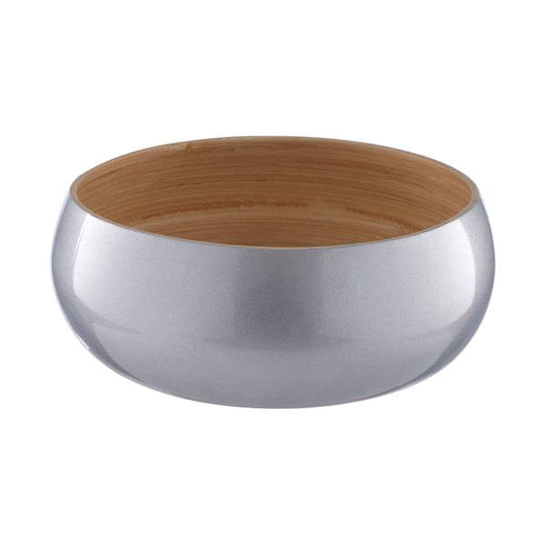 Miska bambusowa w srebrnej barwie Premier Housewares, ⌀ 20 cm