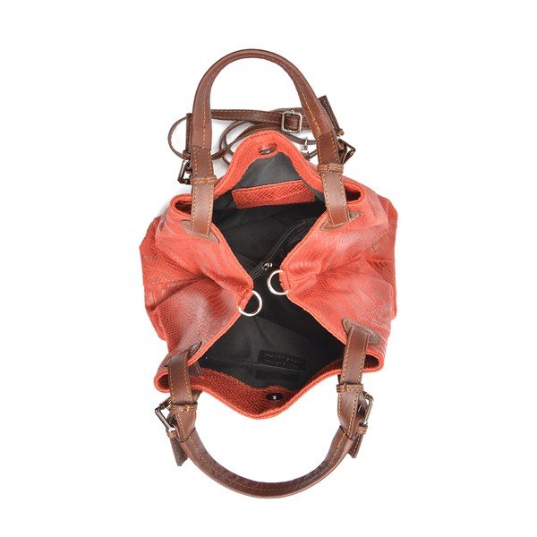 Czerwona skórzana torebka Luisa Vannini Marcelle-image-3