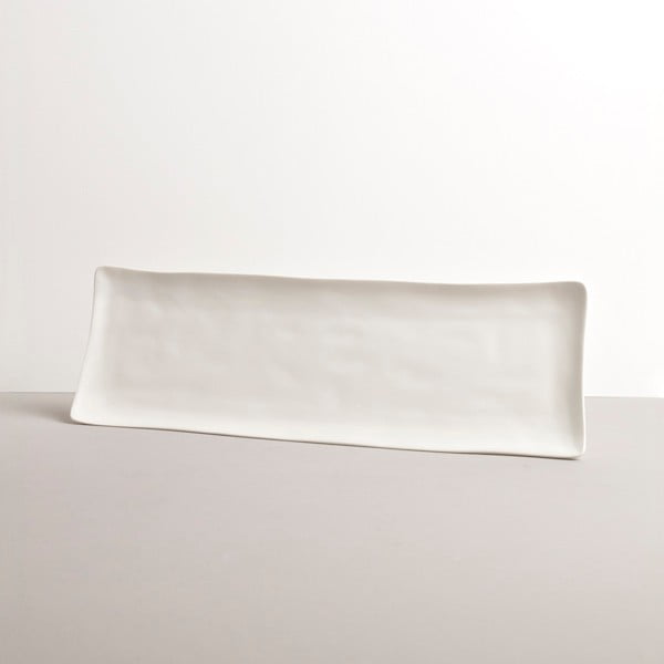 Biały talerz z ceramiki na sashimi Made In Japan Modern