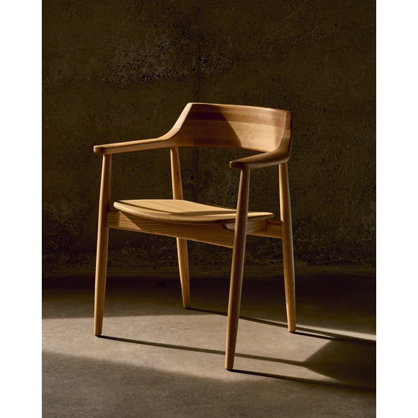 Krzesło z litego drewna dębowego w naturalnym kolorze Fondes – Kave Home-image-2