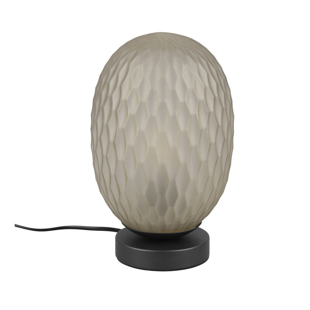 Zielona lampa stołowa ze szklanym kloszem (wysokość 28,5 cm) Facette – Trio