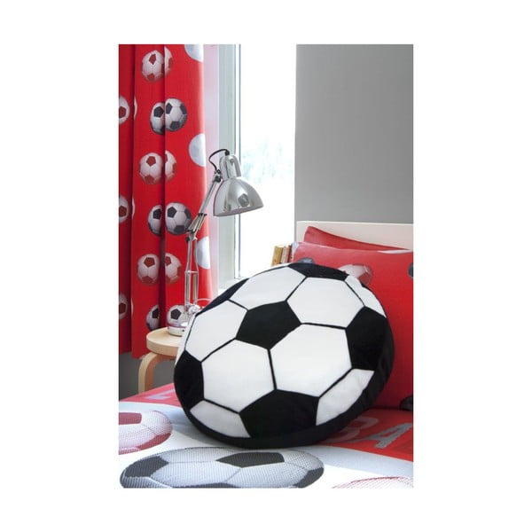 Zestaw 2 czerwonych zasłon Catherine Lansfield Football, 168x183 cm