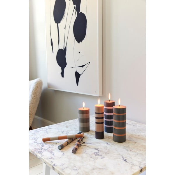 Pomarańczowo-szara świeczka Bahne & CO, czas palenia 8 h-image-1