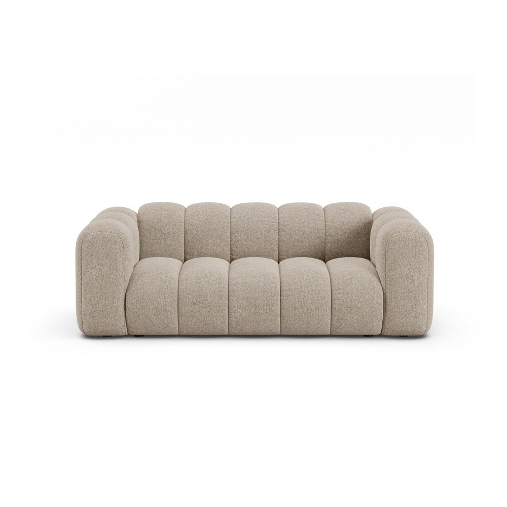 Beżowa sofa z tkaniny szenilowej 200 cm Lupine – Micadoni
