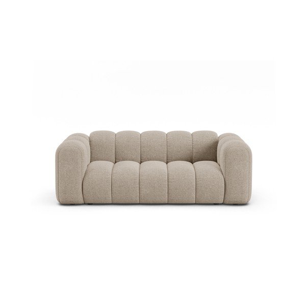 Beżowa sofa z tkaniny szenilowej 200 cm Lupine – Micadoni 