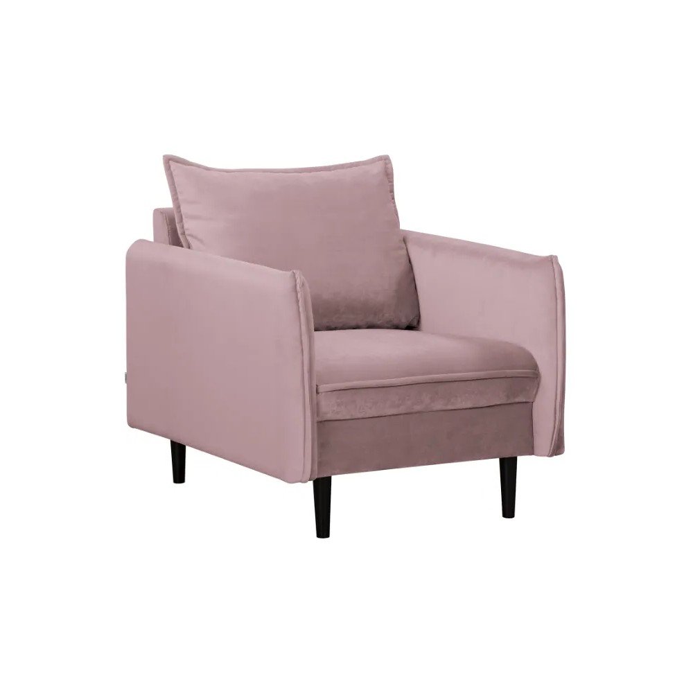 Lawendowy aksamitny fotel Juli – Ropez