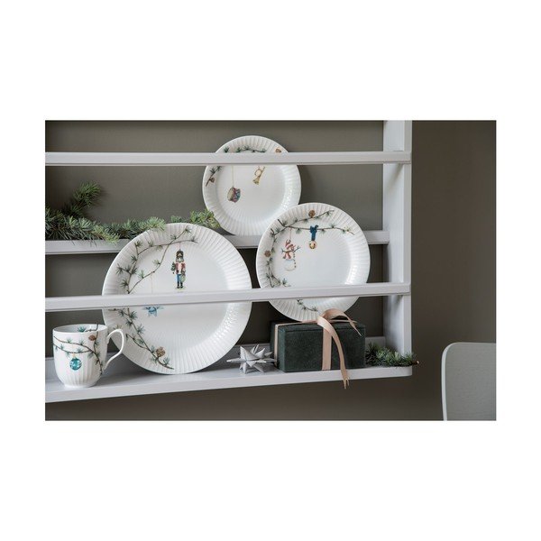 Biały porcelanowy talerz ze świątecznym motywem ø 22 cm Hammershøi Christmas – Kähler Design-image-4