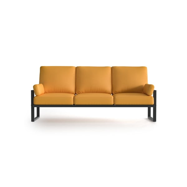 Żółta 3-osobowa sofa ogrodowa z podłokietnikami Marie Claire Home Angie