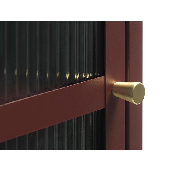 Czerwona metalowa witryna 58x160 cm Bronco – Unique Furniture-image-4