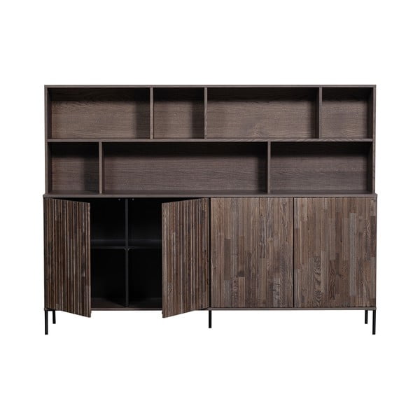 Brązowy regał w dekorze jesionu 200x150x44 cm Gravure – WOOOD-image-2