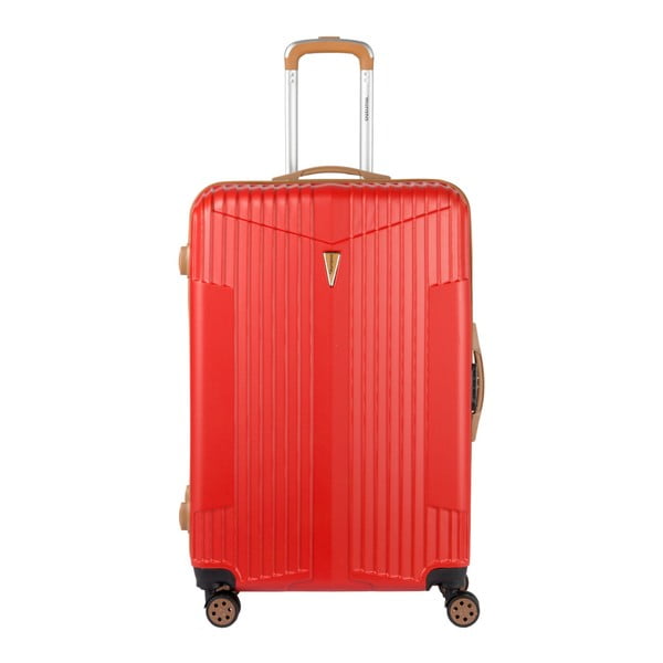 Czerwona walizka na kółkach Murano Solange