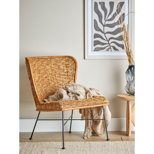 Fotel z plecionką w naturalnym kolorze Somme – Bloomingville-image-1