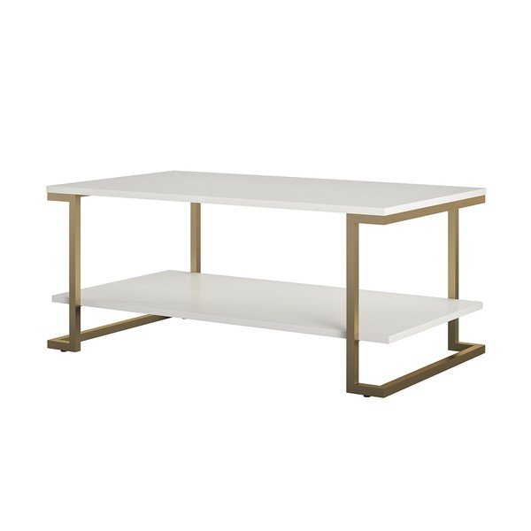 Stolik w biało-złotym kolorze CosmoLiving by Cosmopolitan Camila, 106x45 cm-image-2
