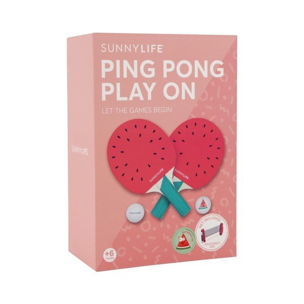 Zestaw rakietek do ping ponga z piłką i siatką Sunnylife Watermelon-image-1