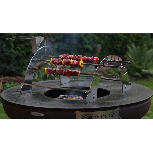 Stojak do grillowania ze stali chromowanej Rotisserie Set – Remundi-image-4