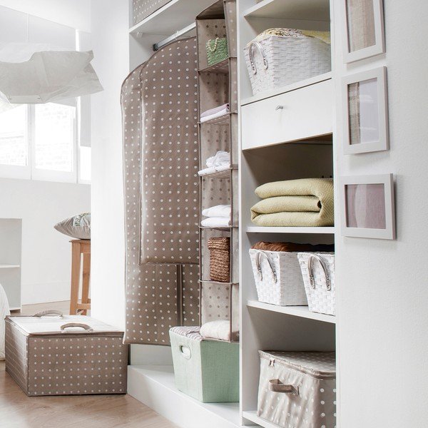 Beżowy organizer Compactor Dots, 50x70 cm-image-3