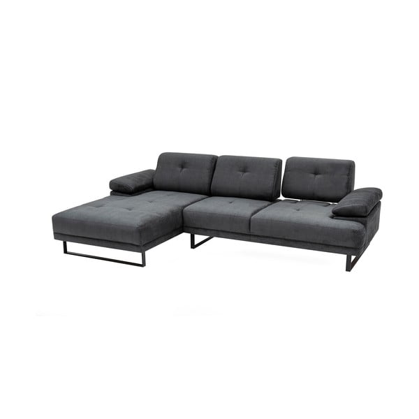 Ciemnoszara sofa narożna Artie Mustang, narożnik lewy-image-3