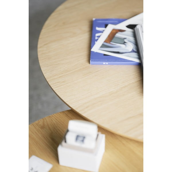 Okrągły stolik w dekorze dębu 60x60 cm Hobart – Rowico-image-3