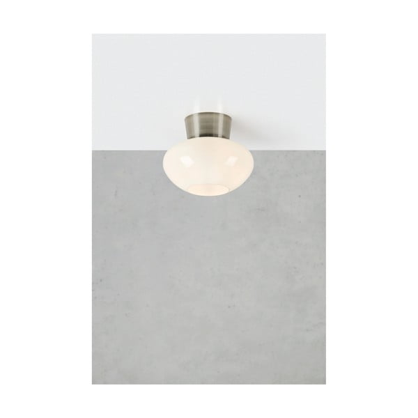 Lampa sufitowa w biało-srebrnym kolorze ze szklanym kloszem Malaga – Markslöjd-image-1