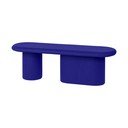 Niebieska wełniana tapicerowana ławka Rull – noo.ma