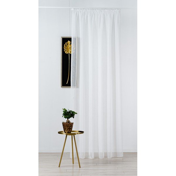 Biała firanka 140x245 cm Perseide – Mendola Fabrics-image-1