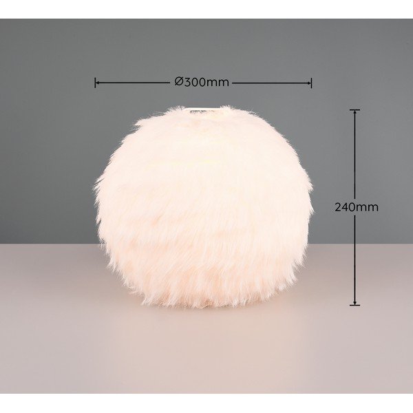 Kremowa lampa stołowa (wys. 24 cm) Furry – Reality-image-3