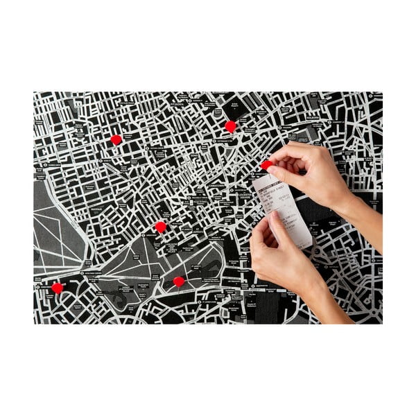 Niebieska ścienna mapa świata Palomar Pin World, 126x68 cm-image-4