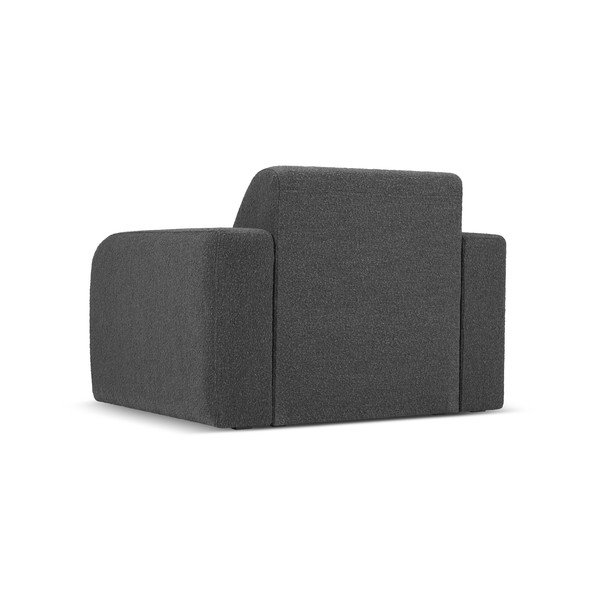 Ciemnoszary fotel z materiału bouclé Molino – Micadoni Home-image-3