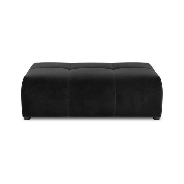 Czarny moduł aksamitnej sofy Rome Velvet – Cosmopolitan Design-image-2