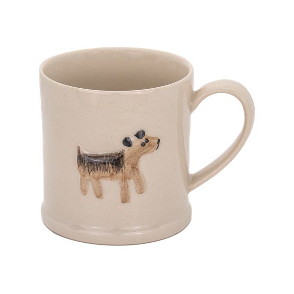 Beżowy kubek ceramiczny 225 ml Dog – Sass & Belle